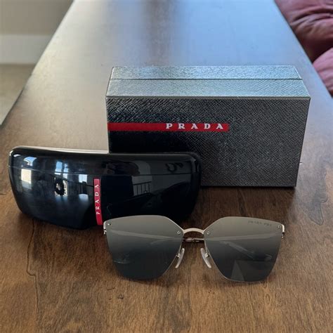 prada polarized sunglasses pr 68ts|Prada PR 68TS 1BC5O0 Sunglasses Silver .